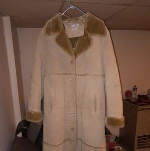 Charles KLEIN leather and suede trench coat